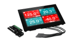 Registratore di dati di temperatura a quattro canali con display da 7 pollici