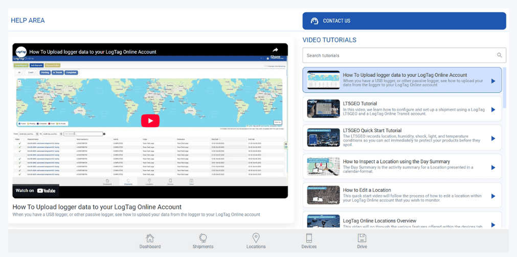 LogTag Online | Aggiornamento 1.18.8 | Monitoraggio Cloud | Cruscotto di supporto