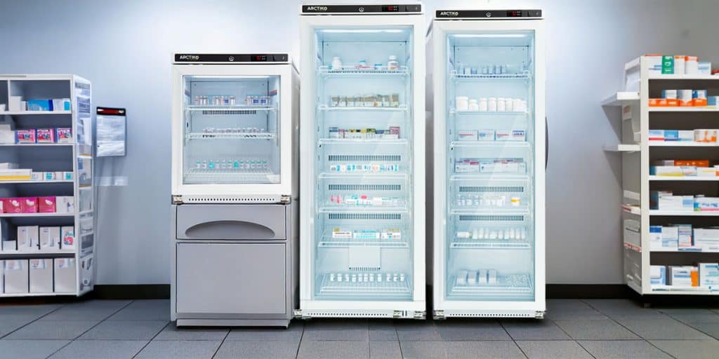 PRE medical refrigerators in a setting