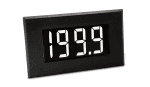 Single-rail voltmeter met witte cijfers