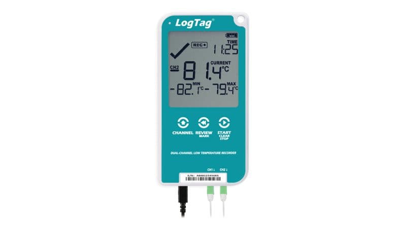 LogTag UTREL30-16 Registrador de datos de baja temperatura | Doble canal | Conector USB
